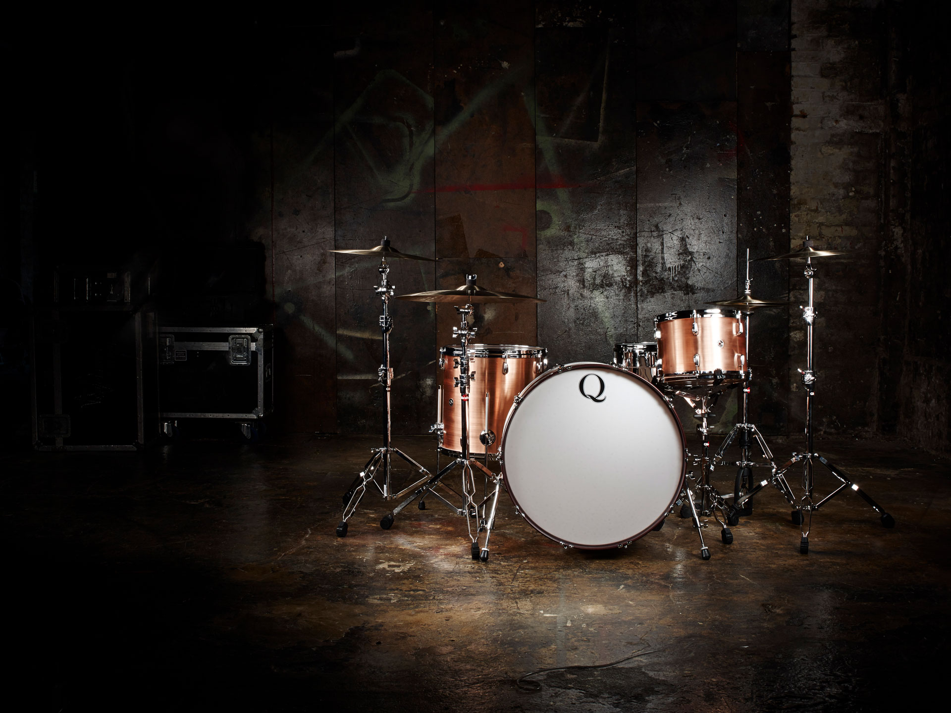 Drums musical instrument studio product photography by UK photographer Del Manning